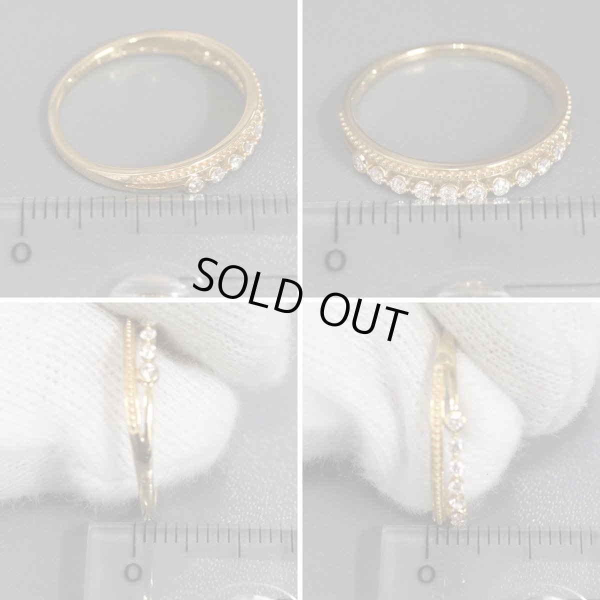 画像8: 田中貴金属 K18ダイヤモンドリング D0.14 1.9g #13 (8)