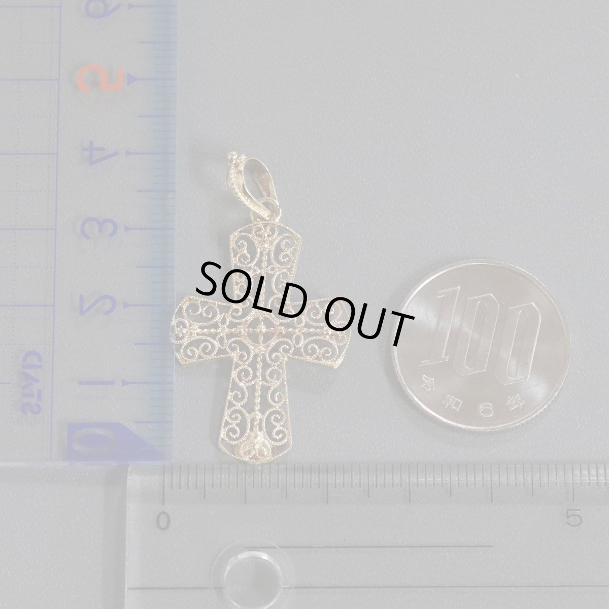 画像9: 750ペンダントトップ 2.8g クロスモチーフ (9)