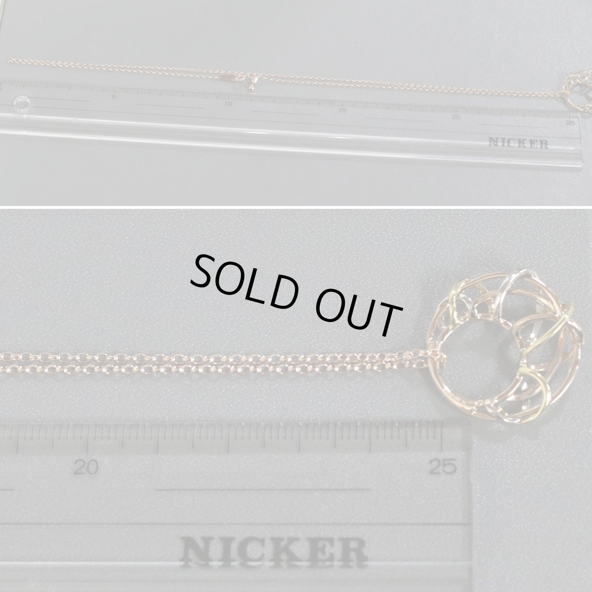 画像8: 田中貴金属 K18(YG/PG)/Pt950ペンダント 7.0ｇ (8)