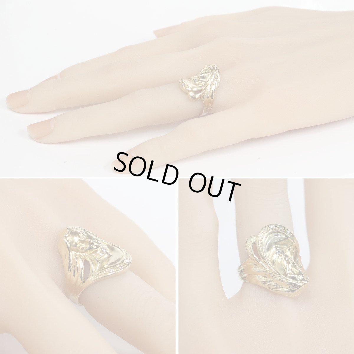 画像10: K18リング 5.9g #11 女性モチーフ (10)