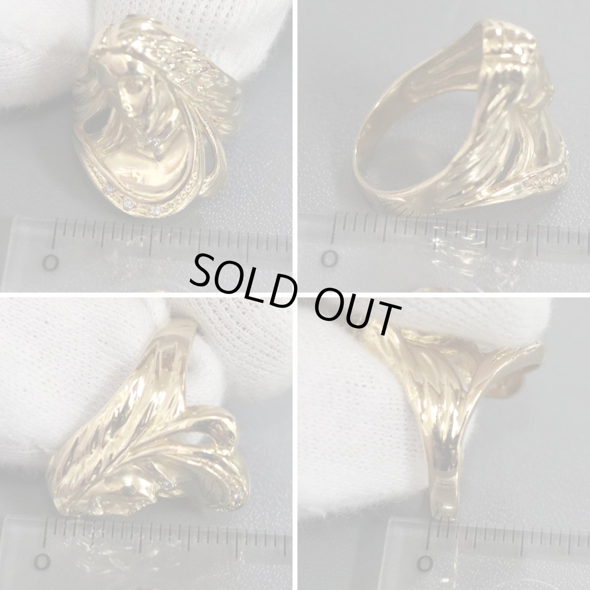 画像9: K18リング 5.9g #11 女性モチーフ (9)