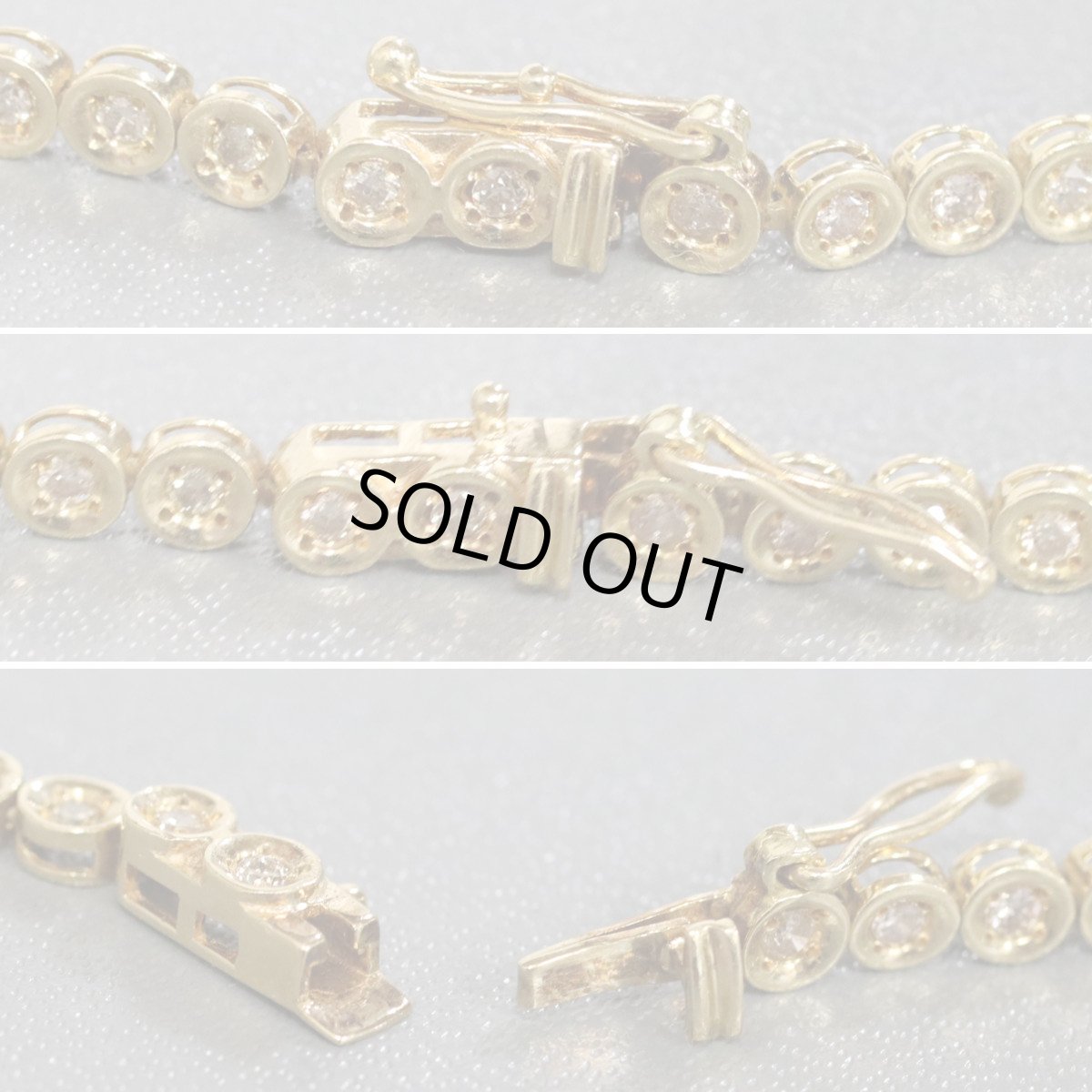 画像4: K18ダイヤモンドテニスブレスレット D1.00 6.8g (4)