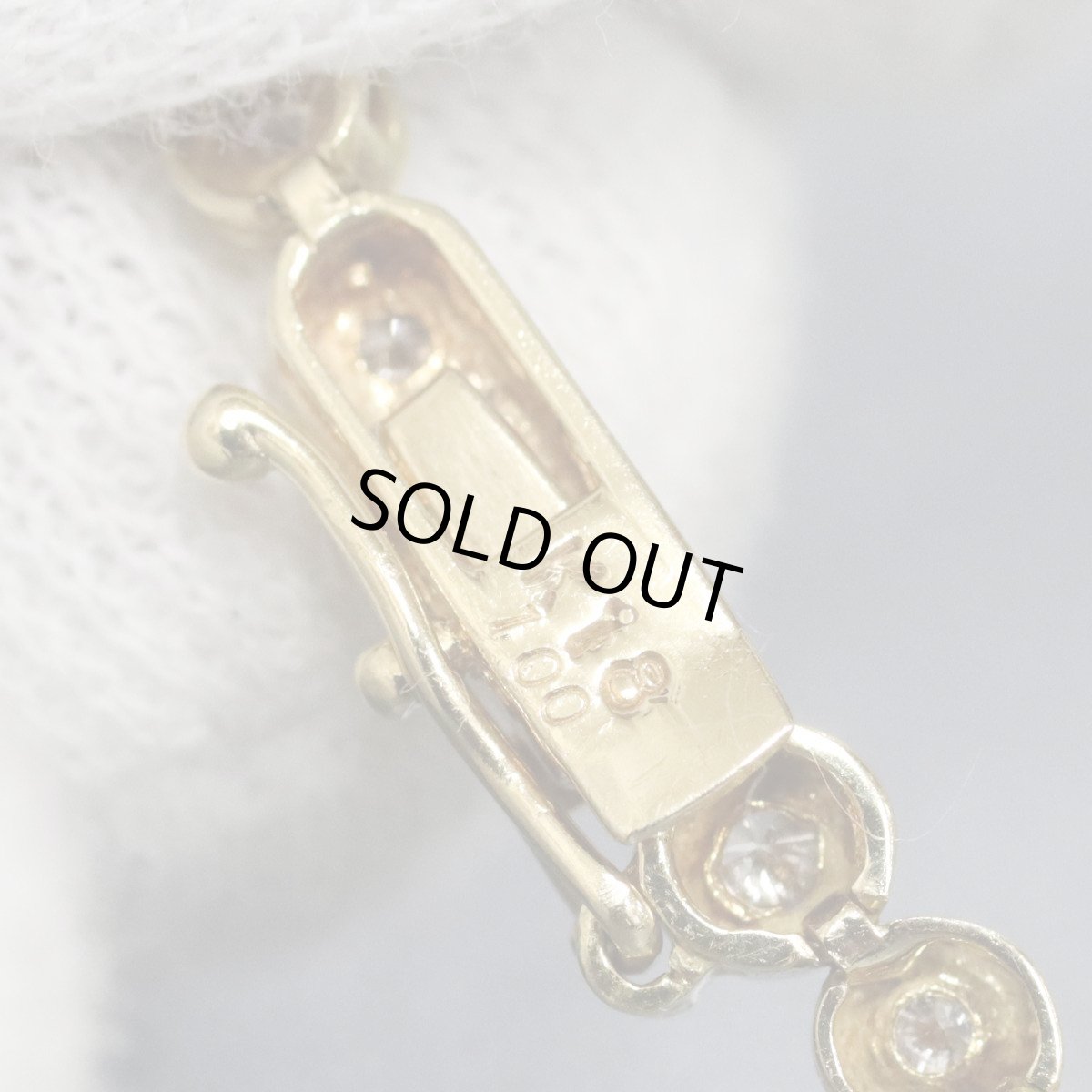 画像5: K18ダイヤモンドテニスブレスレット D1.00 6.8g (5)