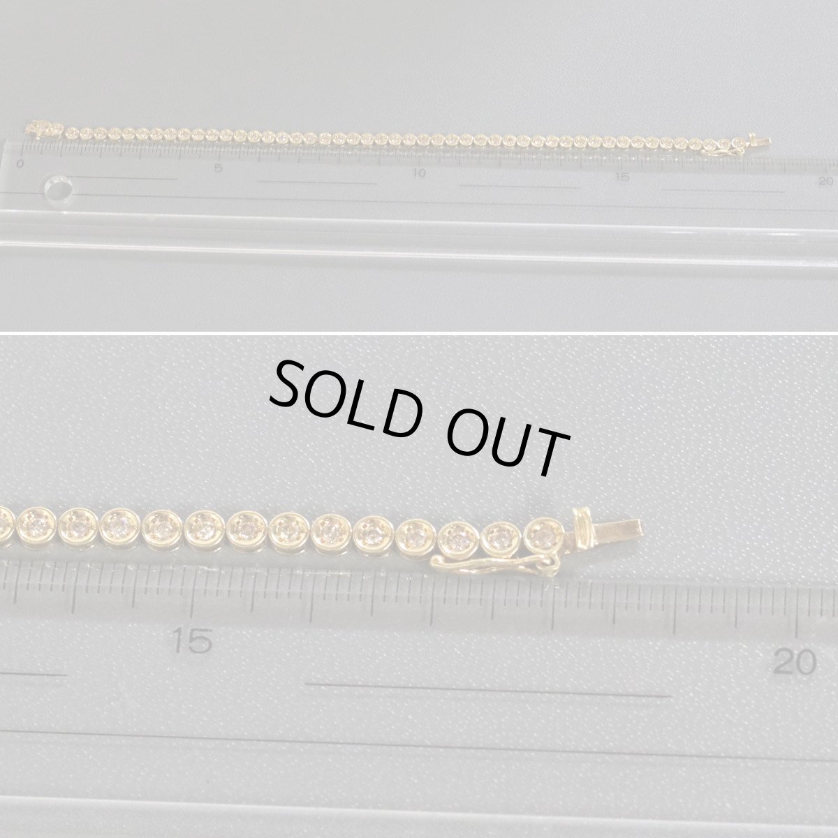 画像7: K18ダイヤモンドテニスブレスレット D1.00 6.8g (7)