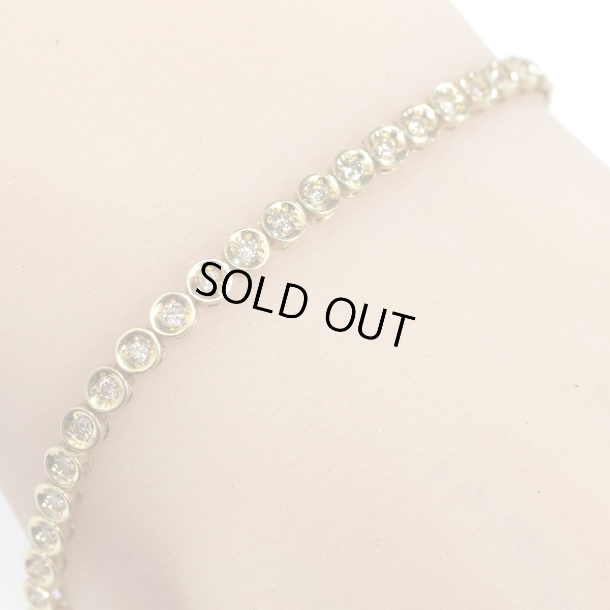 画像9: K18ダイヤモンドテニスブレスレット D1.00 6.8g (9)