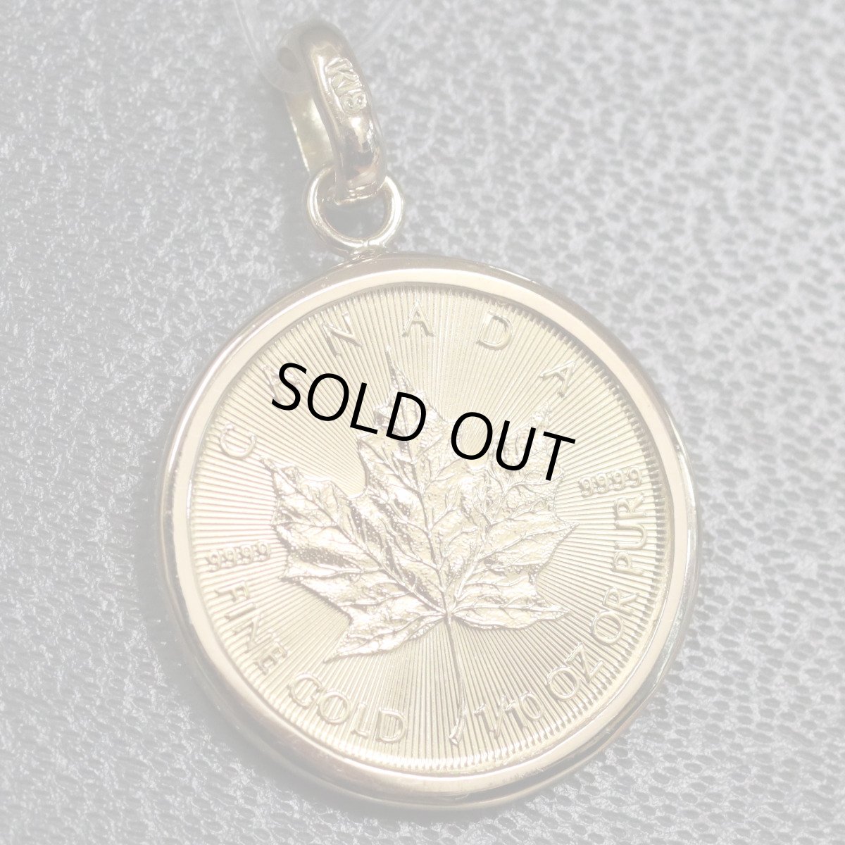 画像2: K24/K18メイプルリーフコインペンダントトップ 1/10オンス 3.7g (2)