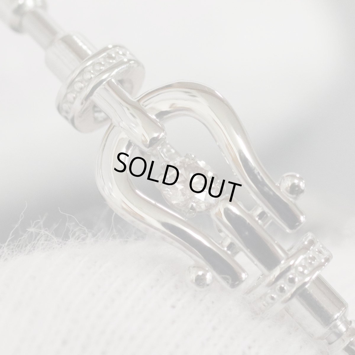 画像2: Pt900/Pt950ダイヤモンドブレスレット D0.10 6.8g スプリング伸縮式 フォーステン風 (2)