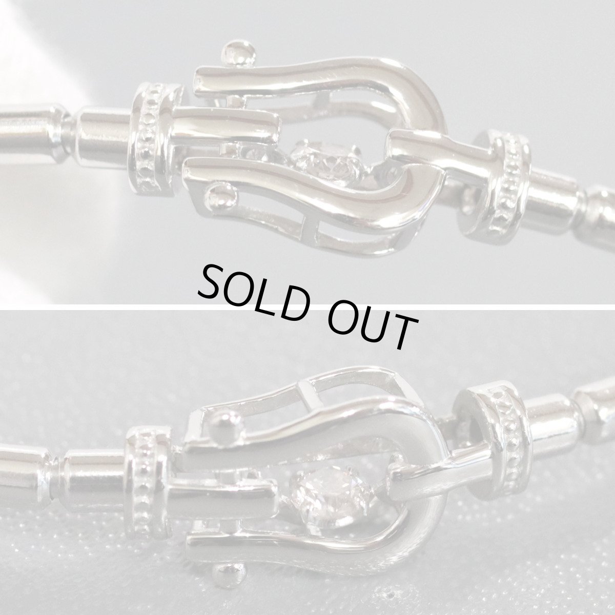 画像3: Pt900/Pt950ダイヤモンドブレスレット D0.10 6.8g スプリング伸縮式 フォーステン風 (3)