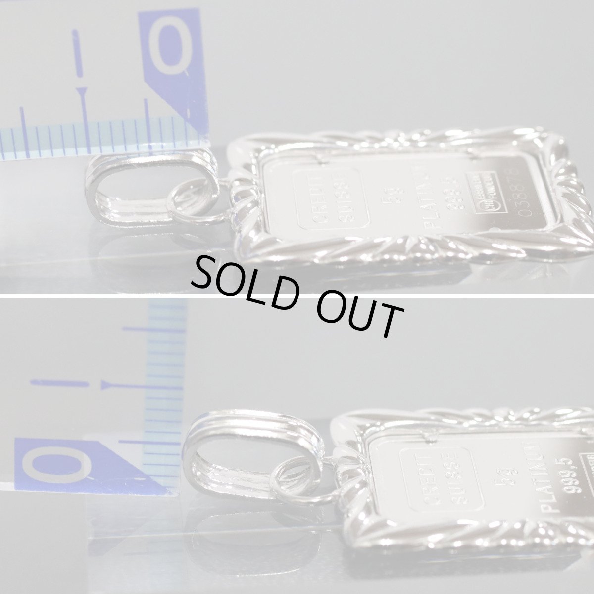 画像6: Pt999.5/Pt900ペンダントトップ インゴット5g 総計9.1g (6)