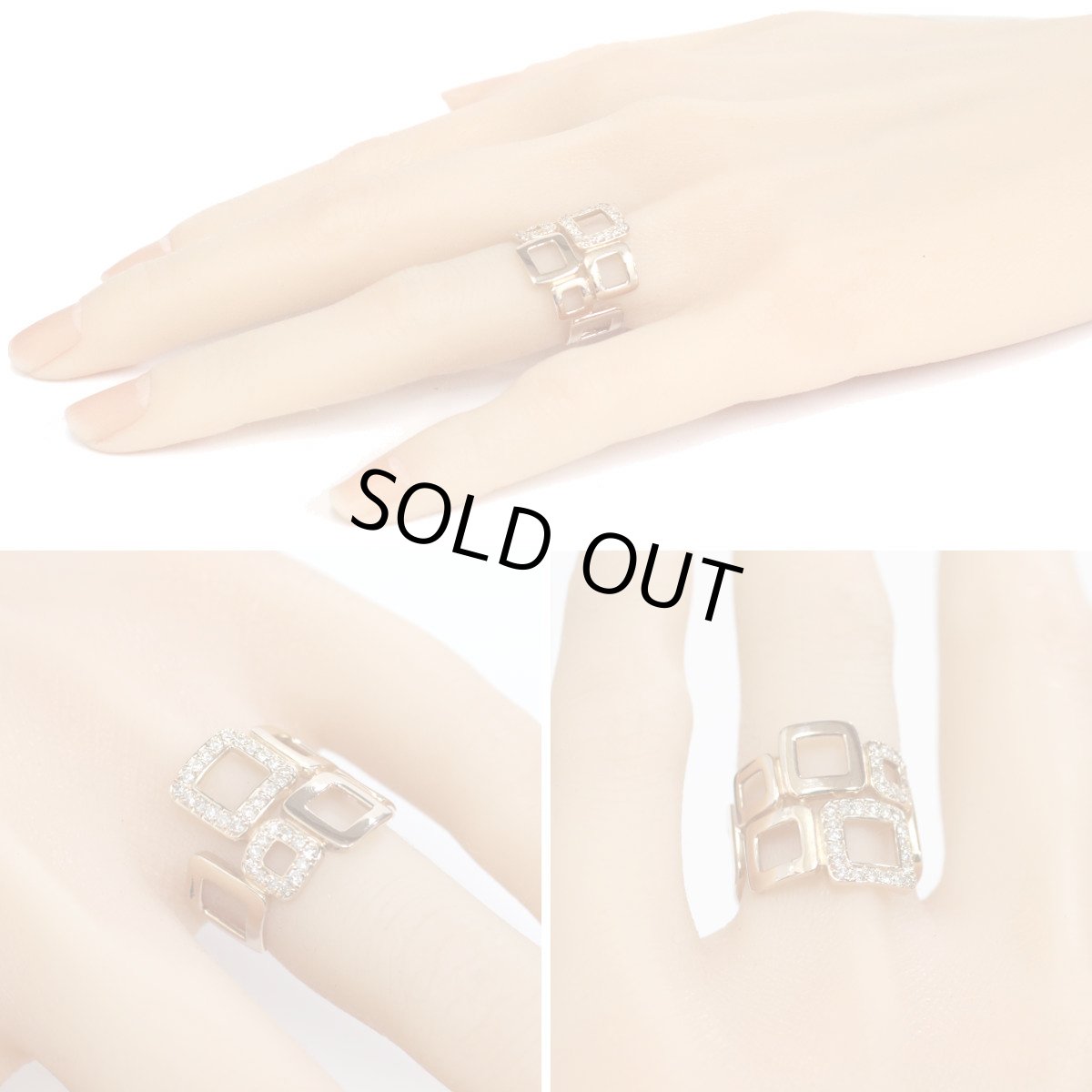 画像10: K18PGダイヤモンドリング D0.32 4.5g #11 幅広デザイン (10)