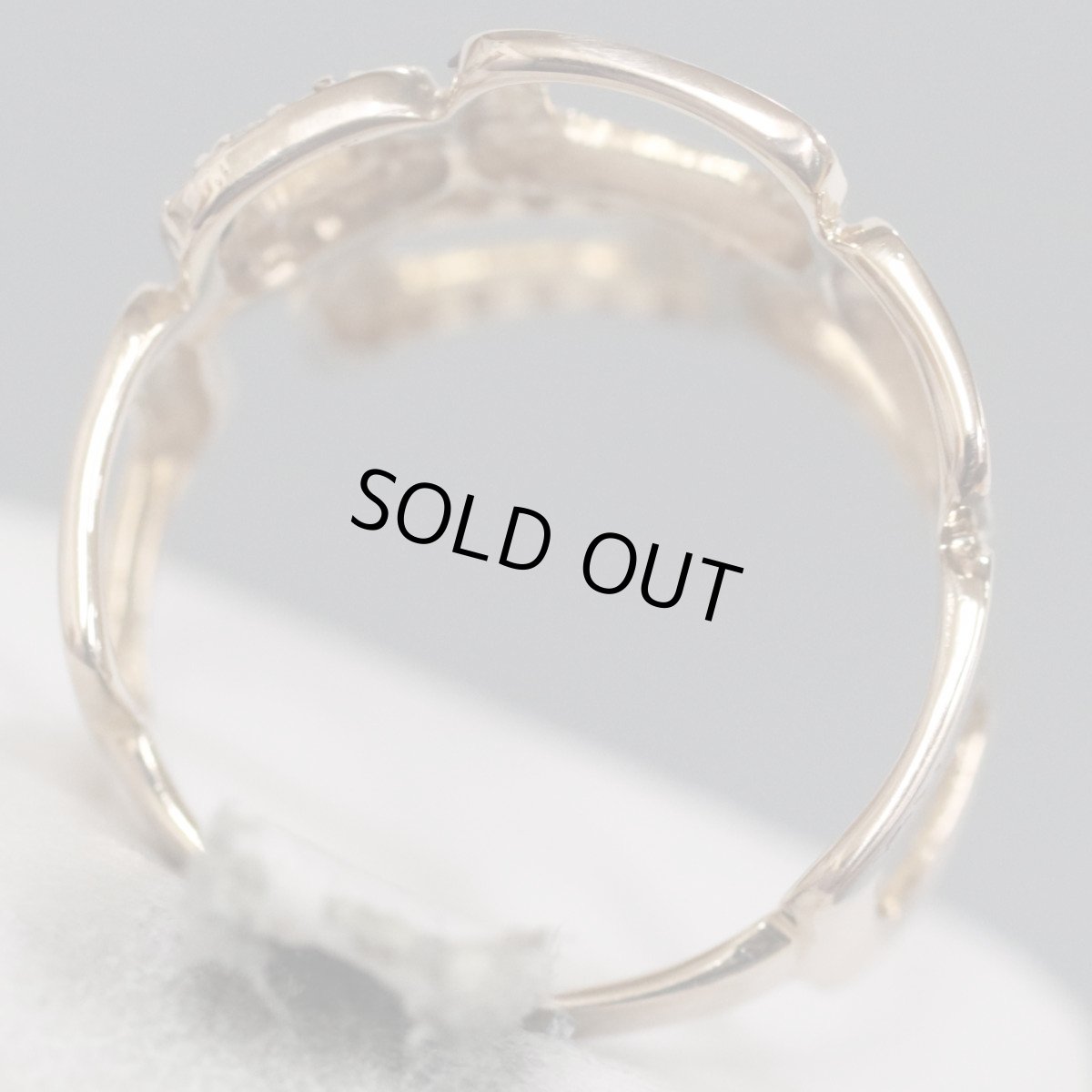 画像5: K18PGダイヤモンドリング D0.32 4.5g #11 幅広デザイン (5)