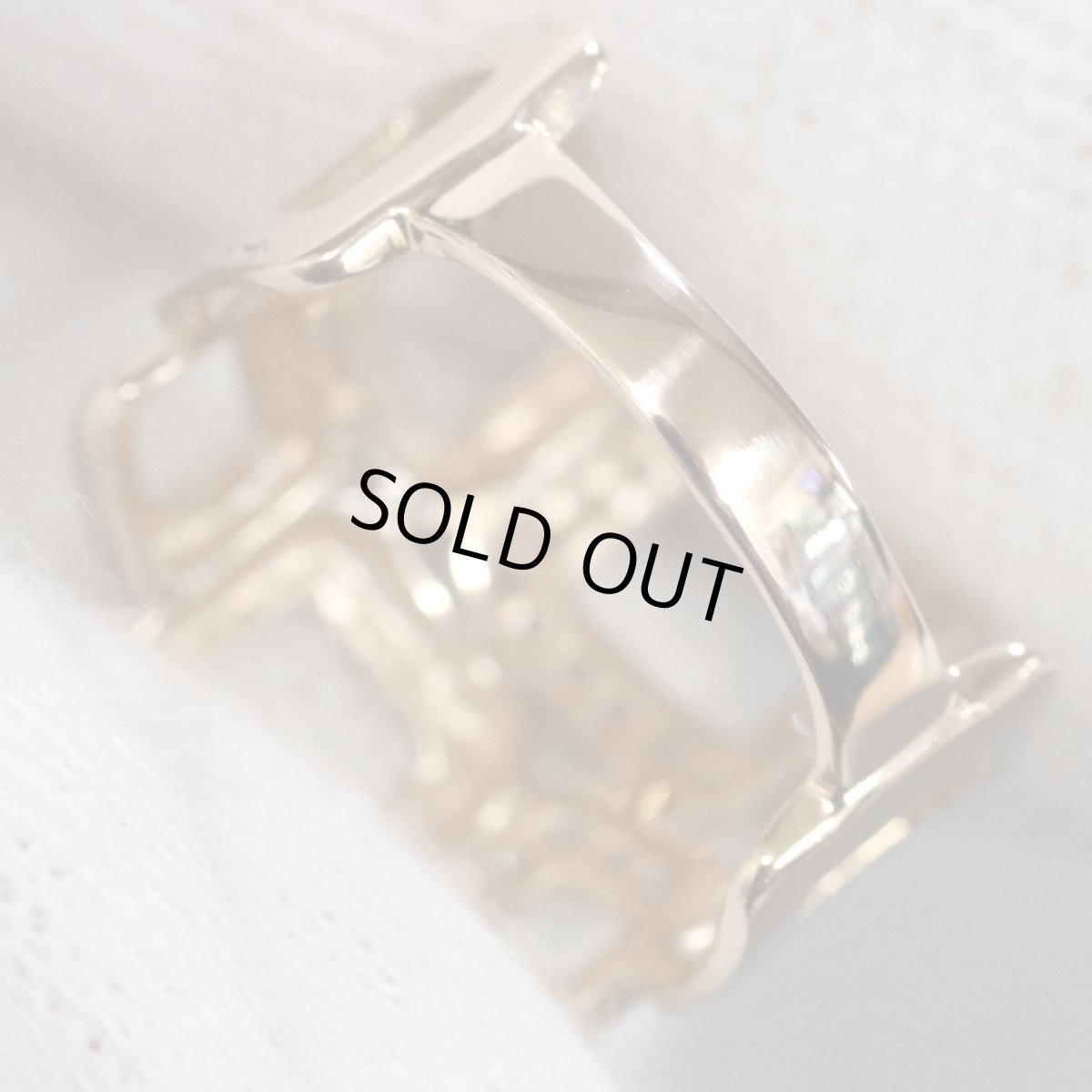 画像6: K18PGダイヤモンドリング D0.32 4.5g #11 幅広デザイン (6)