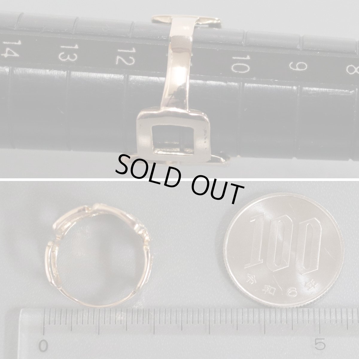 画像8: K18PGダイヤモンドリング D0.32 4.5g #11 幅広デザイン (8)