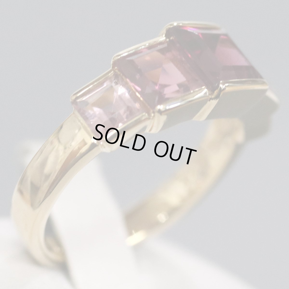 画像2: ポーラ 750ガーネットトルマリンリング G1.20 T1.80 5.5g #13 (2)