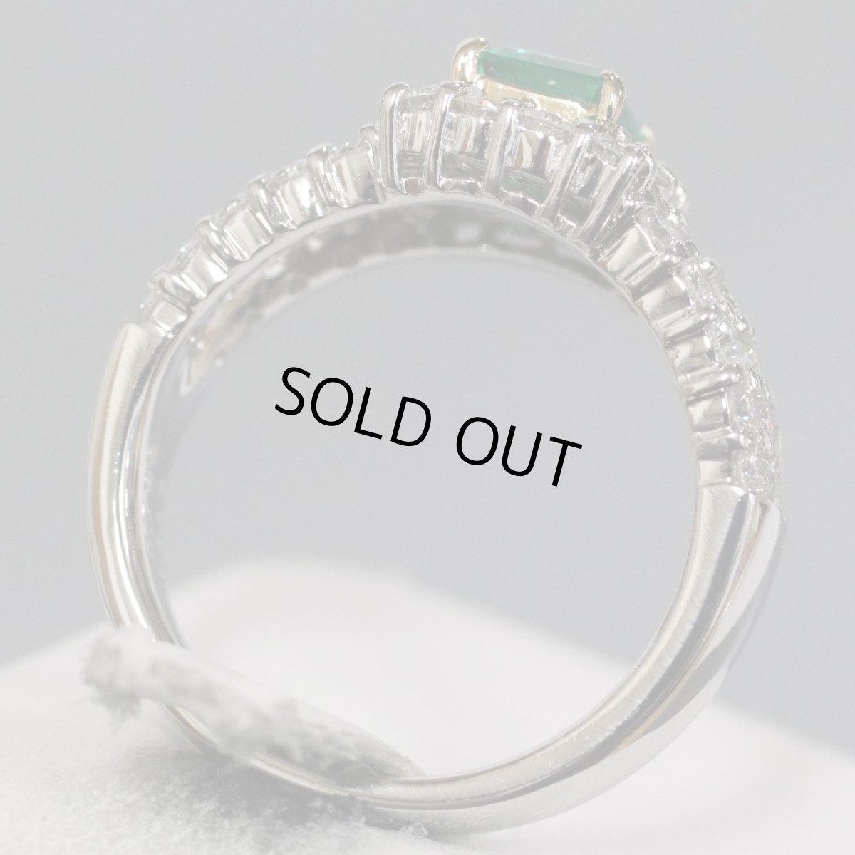 画像5: Pt900/K18エメラルドダイヤモンドリング E0.798 D1.19 10.6g #15弱 ソーティング (5)