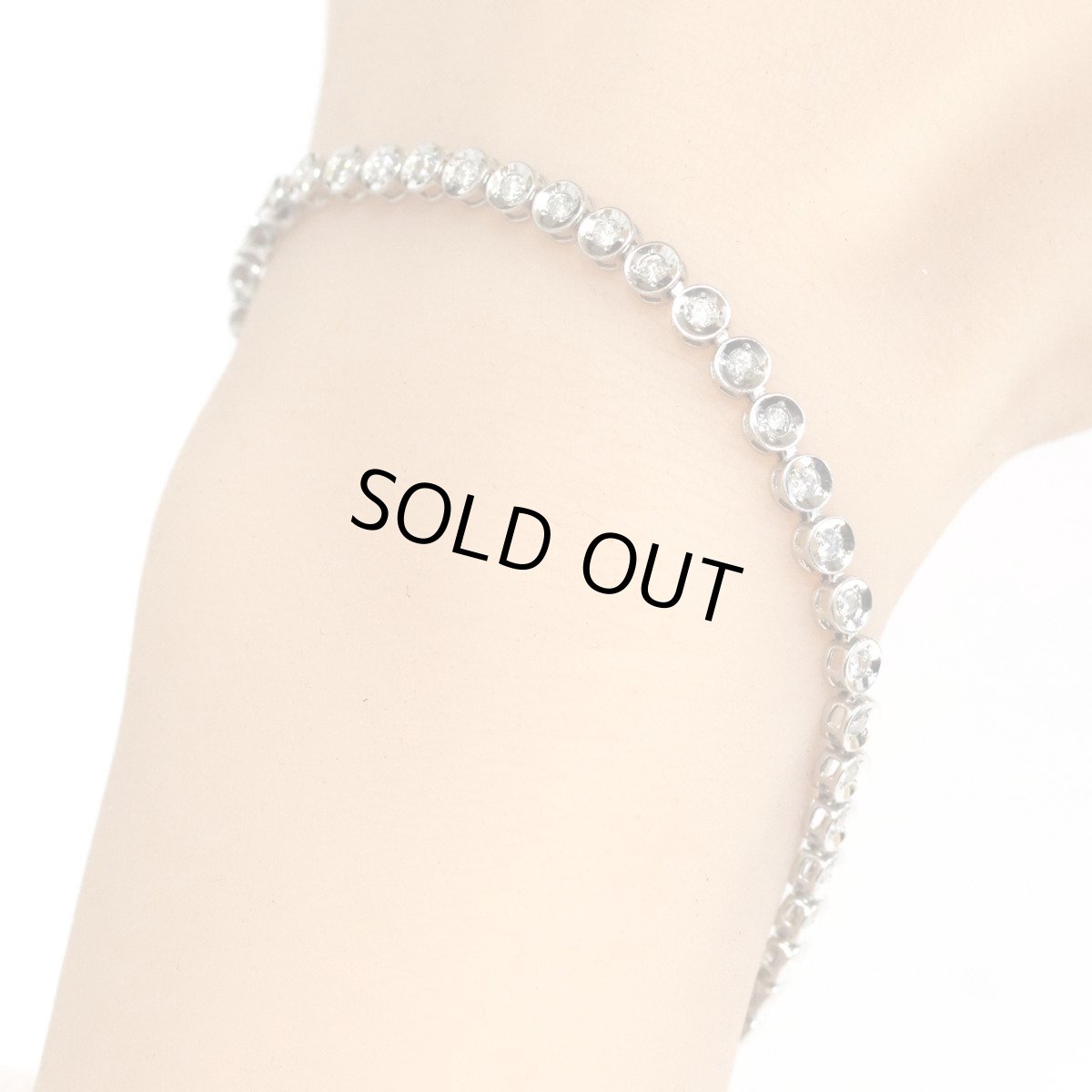 画像10: Pt850ダイヤモンドテニスブレスレット D1.00 8.8g (10)