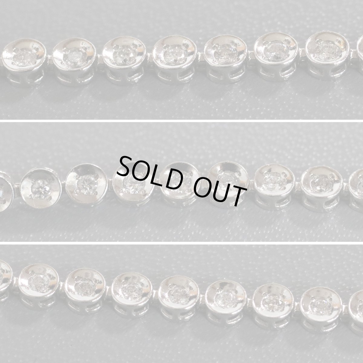 画像2: Pt850ダイヤモンドテニスブレスレット D1.00 8.8g (2)