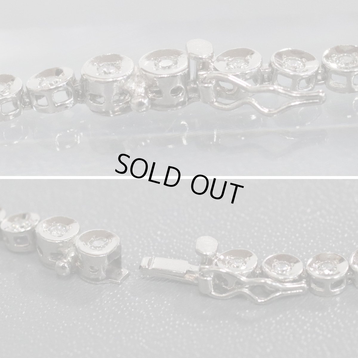 画像5: Pt850ダイヤモンドテニスブレスレット D1.00 8.8g (5)