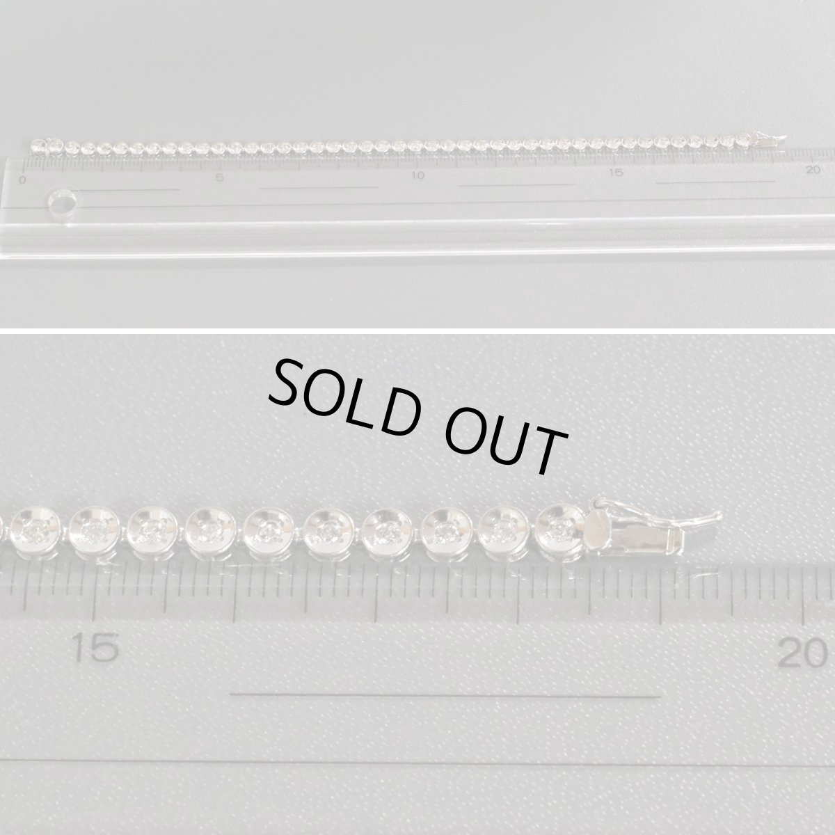 画像8: Pt850ダイヤモンドテニスブレスレット D1.00 8.8g (8)