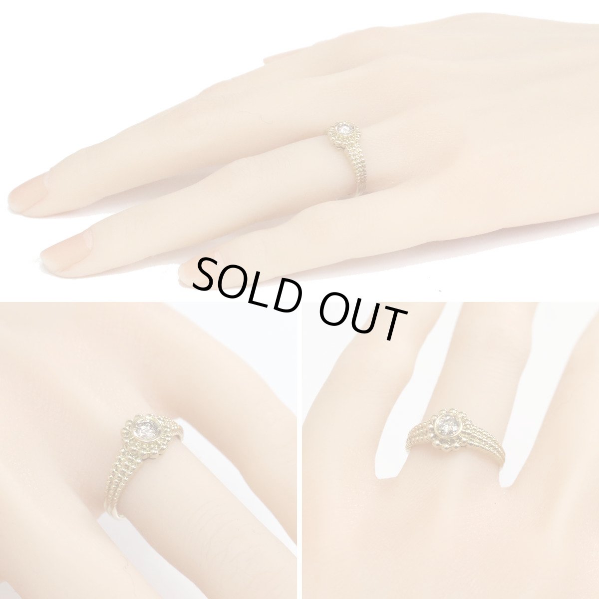 画像10: K18ダイヤモンドリング D0.21 2.7g #13 (10)