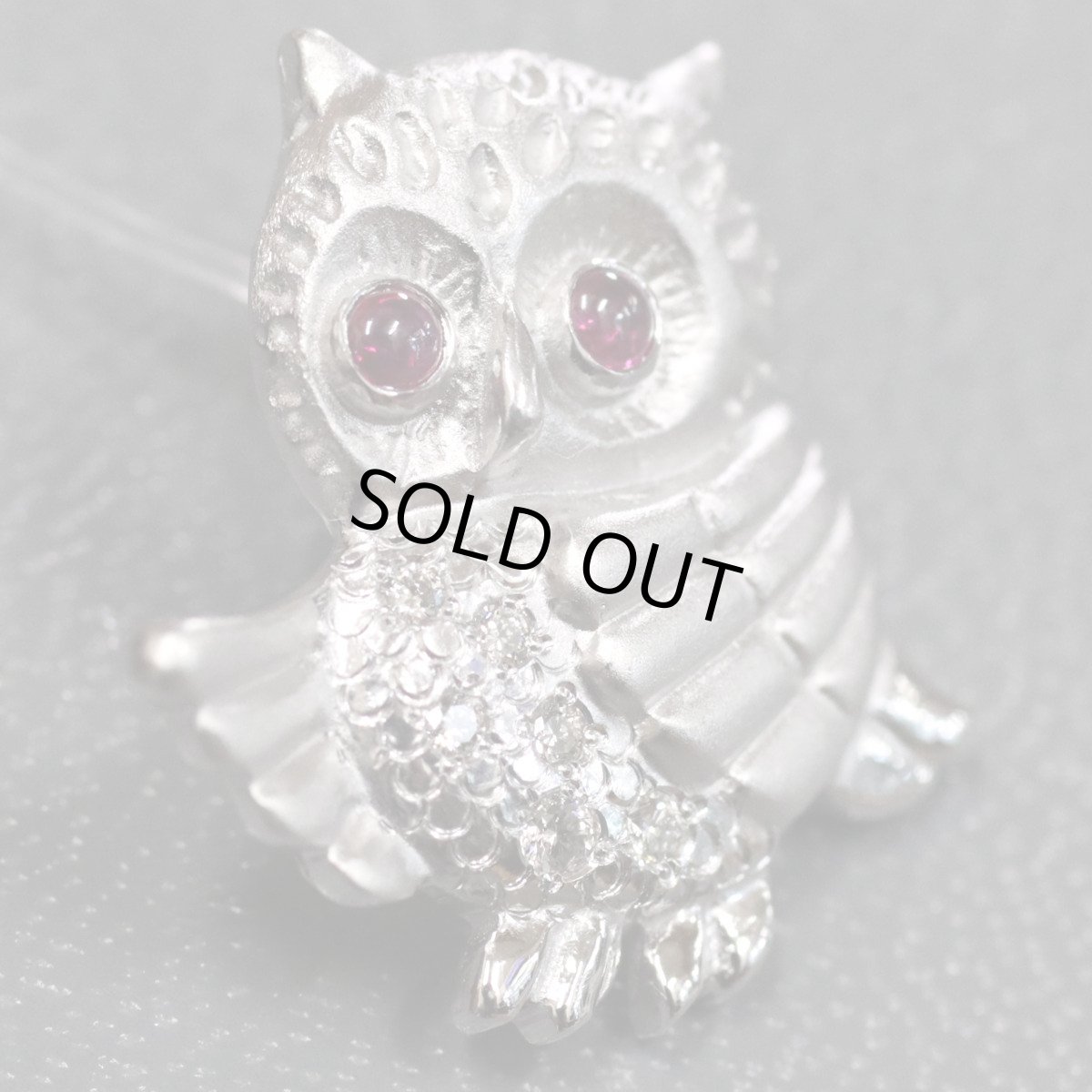 画像2: K18WGルビーダイヤモンドペンダントトップ R0.10 D0.04 3.9g ソーティング (2)