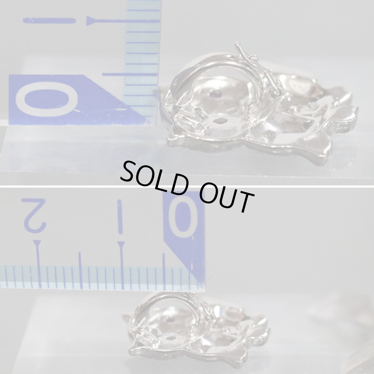 画像6: K18WGルビーダイヤモンドペンダントトップ R0.10 D0.04 3.9g ソーティング (6)