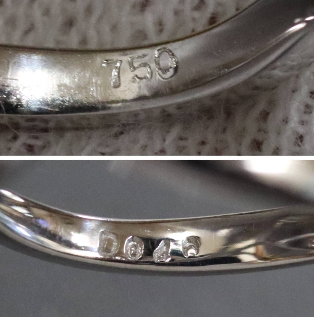 画像6: 750パールダイヤモンドリング 蝶々 D0.46 6.0g #15 (6)