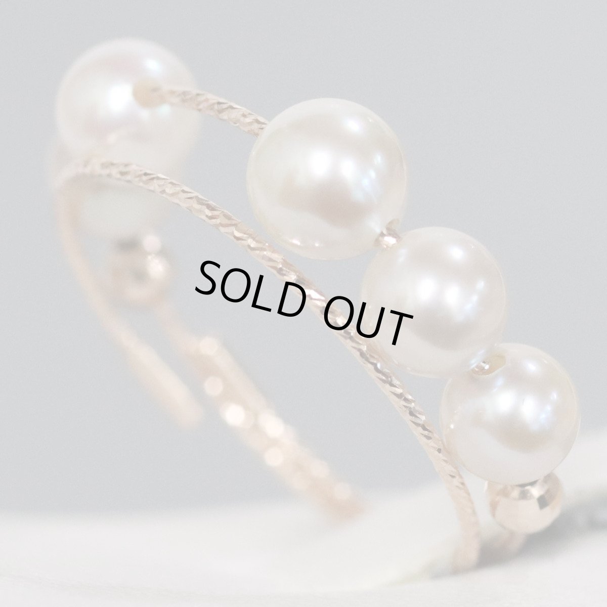 画像2: K18パールリング 1.1g #6〜16 可変式 (2)