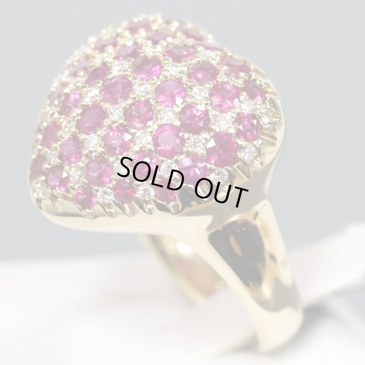 画像2: K18ルビーダイヤモンドリング R2.53 D0.33 12.0g #12 (2)