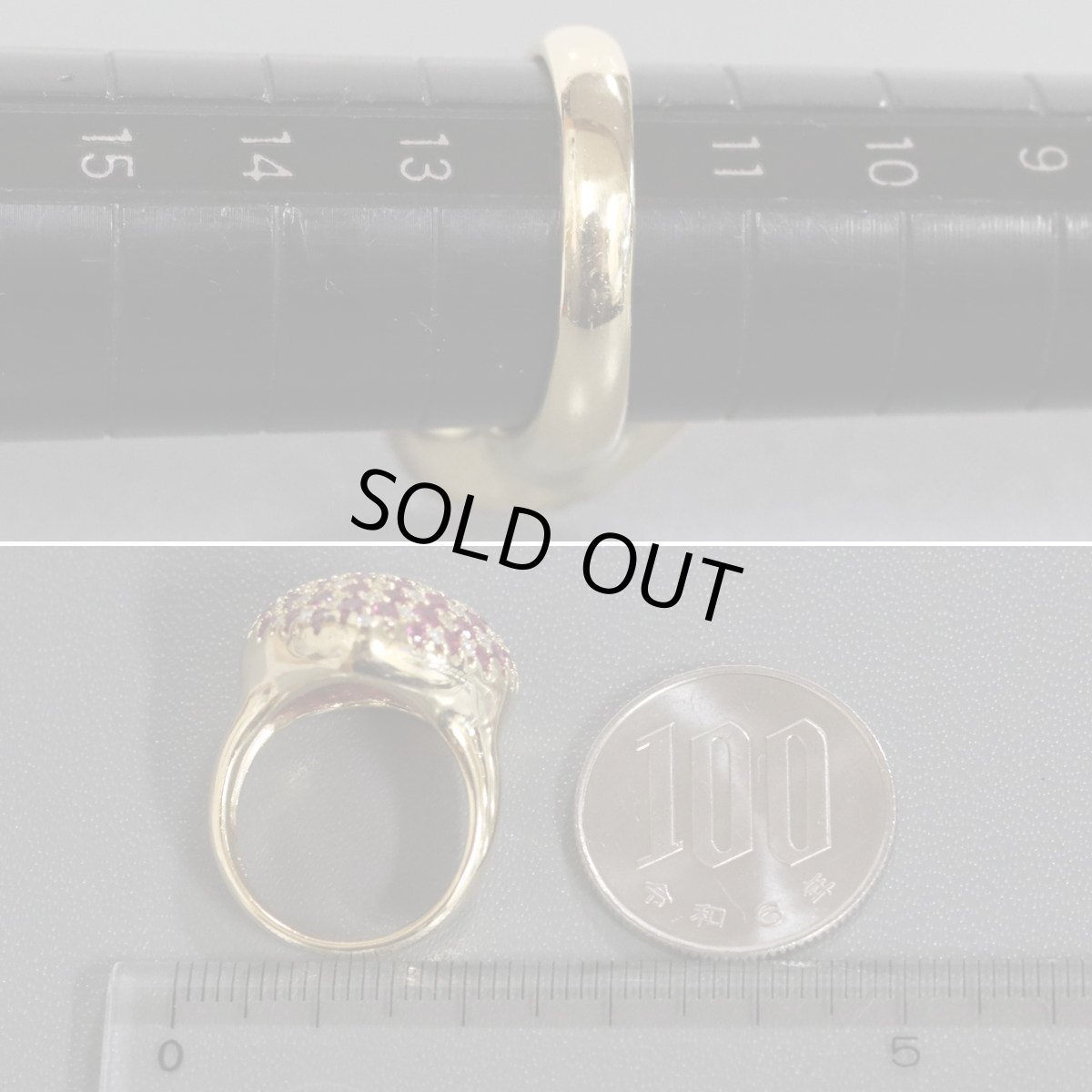 画像8: K18ルビーダイヤモンドリング R2.53 D0.33 12.0g #12 (8)