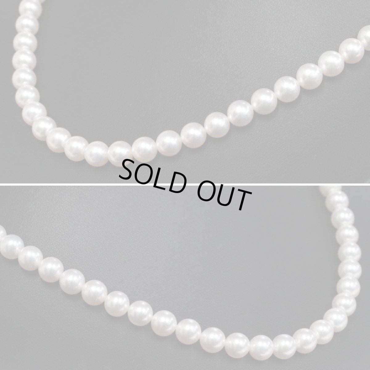 画像2: パールネックレスイヤリングセット シルバー/K18WG金具 7.0-7.4mm 鑑別書 (2)