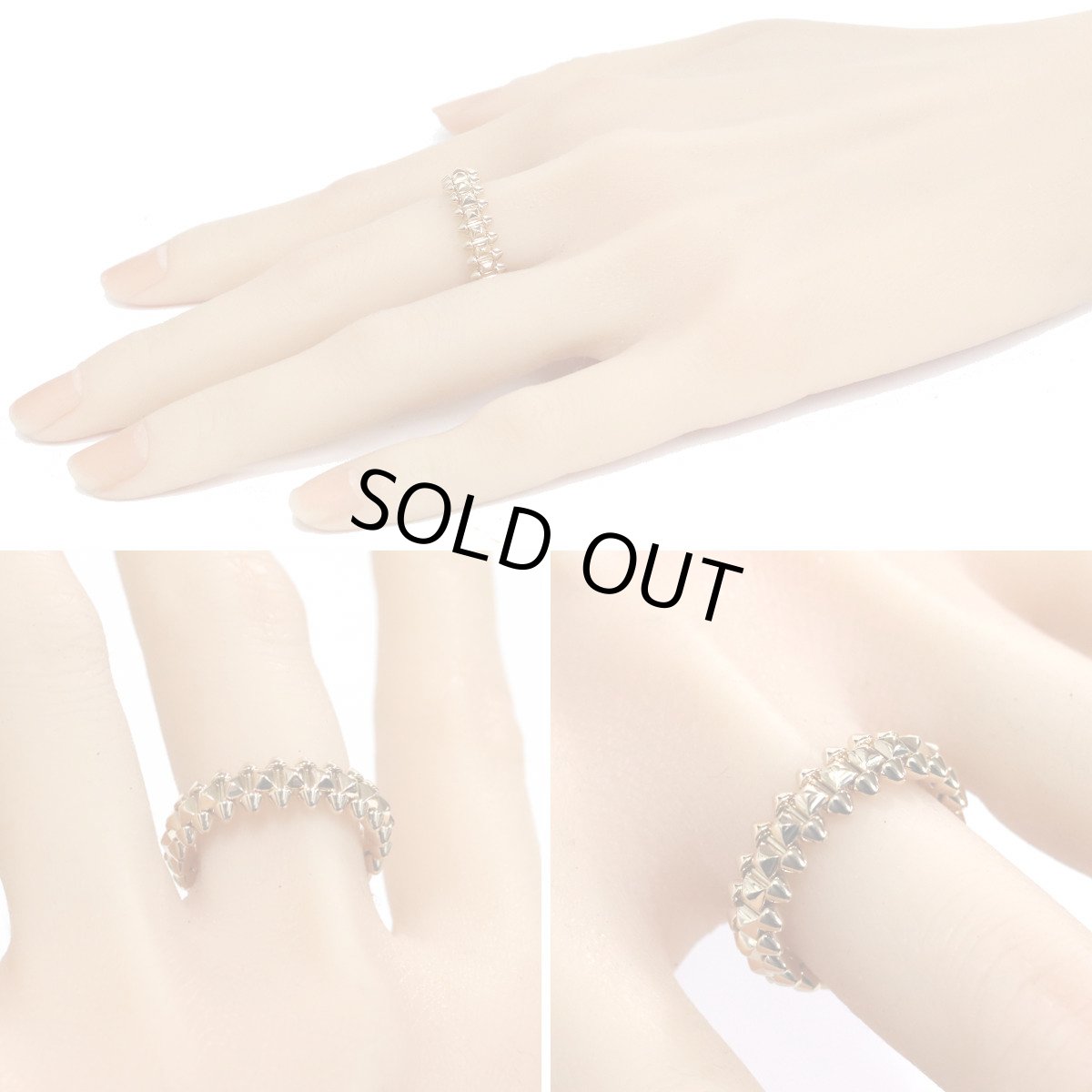 画像9: 750(PG)リング クラッシュドゥカルティエ SM 9.1g #15.5(#56)保証書 (9)