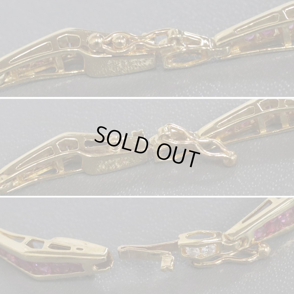 画像5: K18ルビーダイヤモンドブレスレット R2.45 D0.30 12.4g 17.5cm (5)