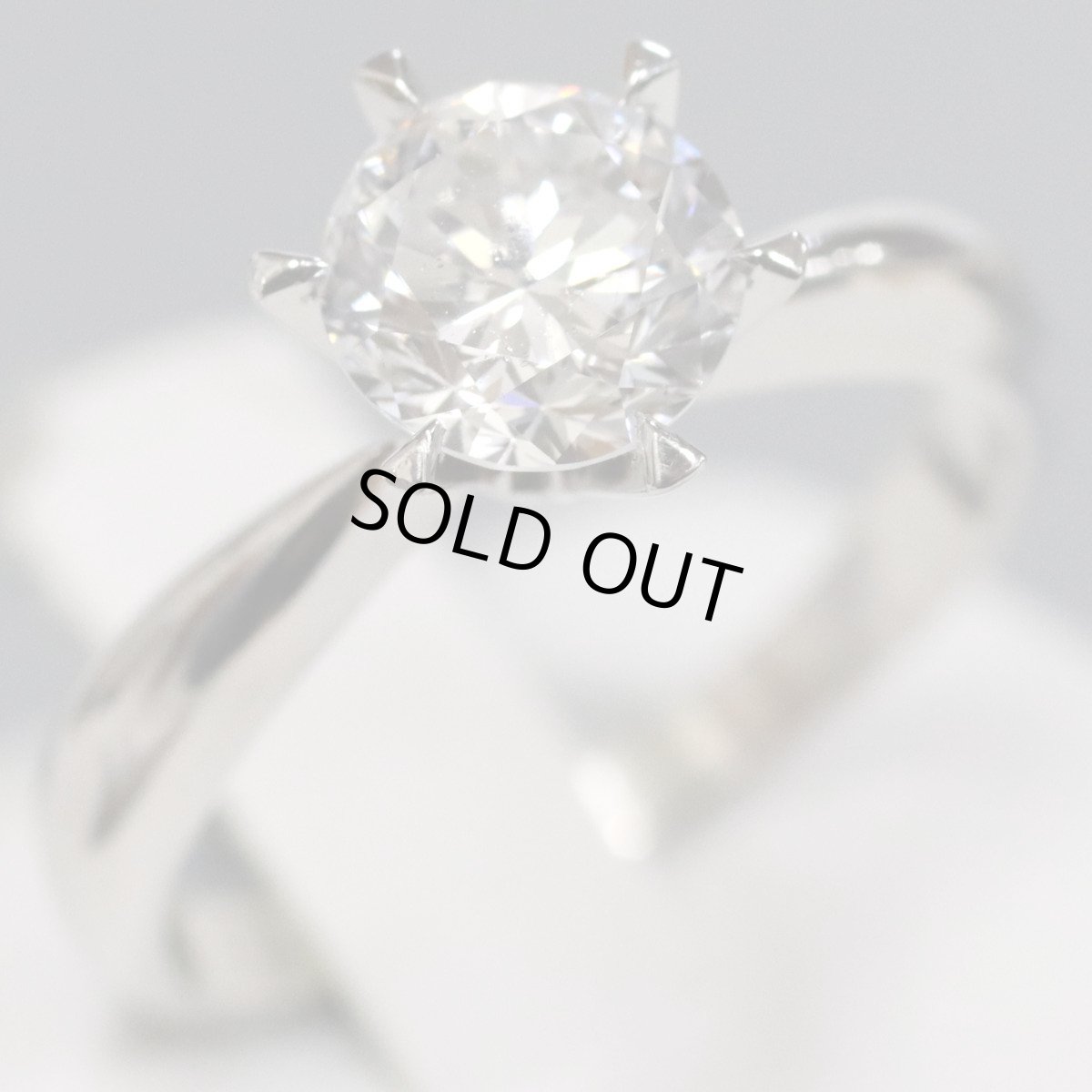 画像1: Pt900ダイヤモンドリング D1.104 4.2g #10 エンゲージリング 鑑定書 (1)