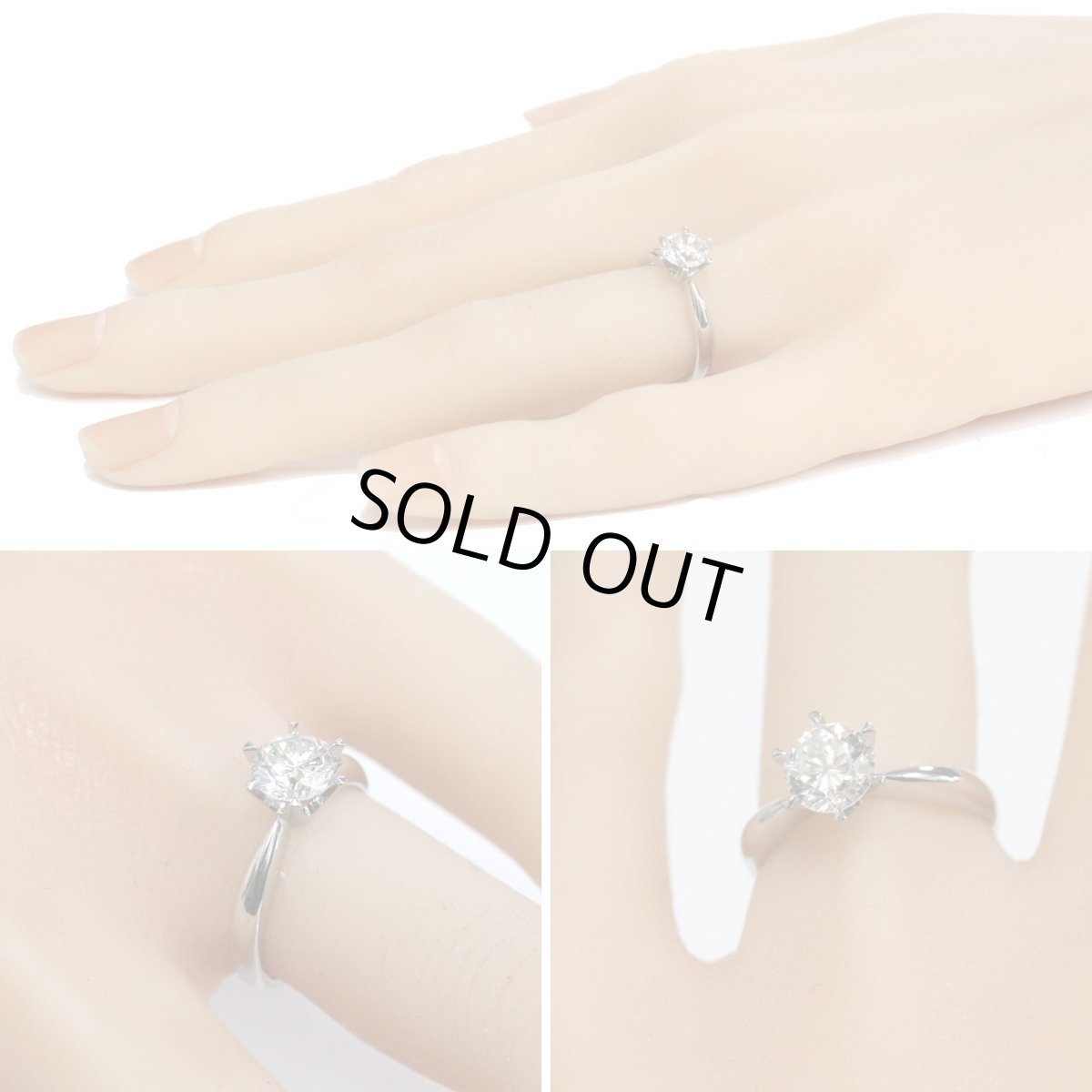 画像9: Pt900ダイヤモンドリング D1.104 4.2g #10 エンゲージリング 鑑定書 (9)