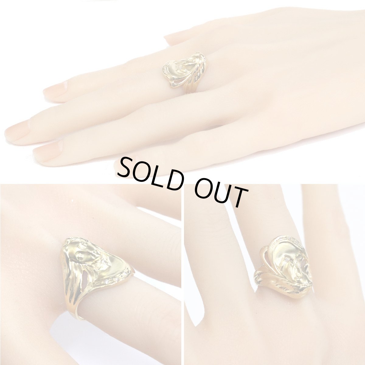 画像10: K18リング 5.9g #15 女性モチーフ (10)