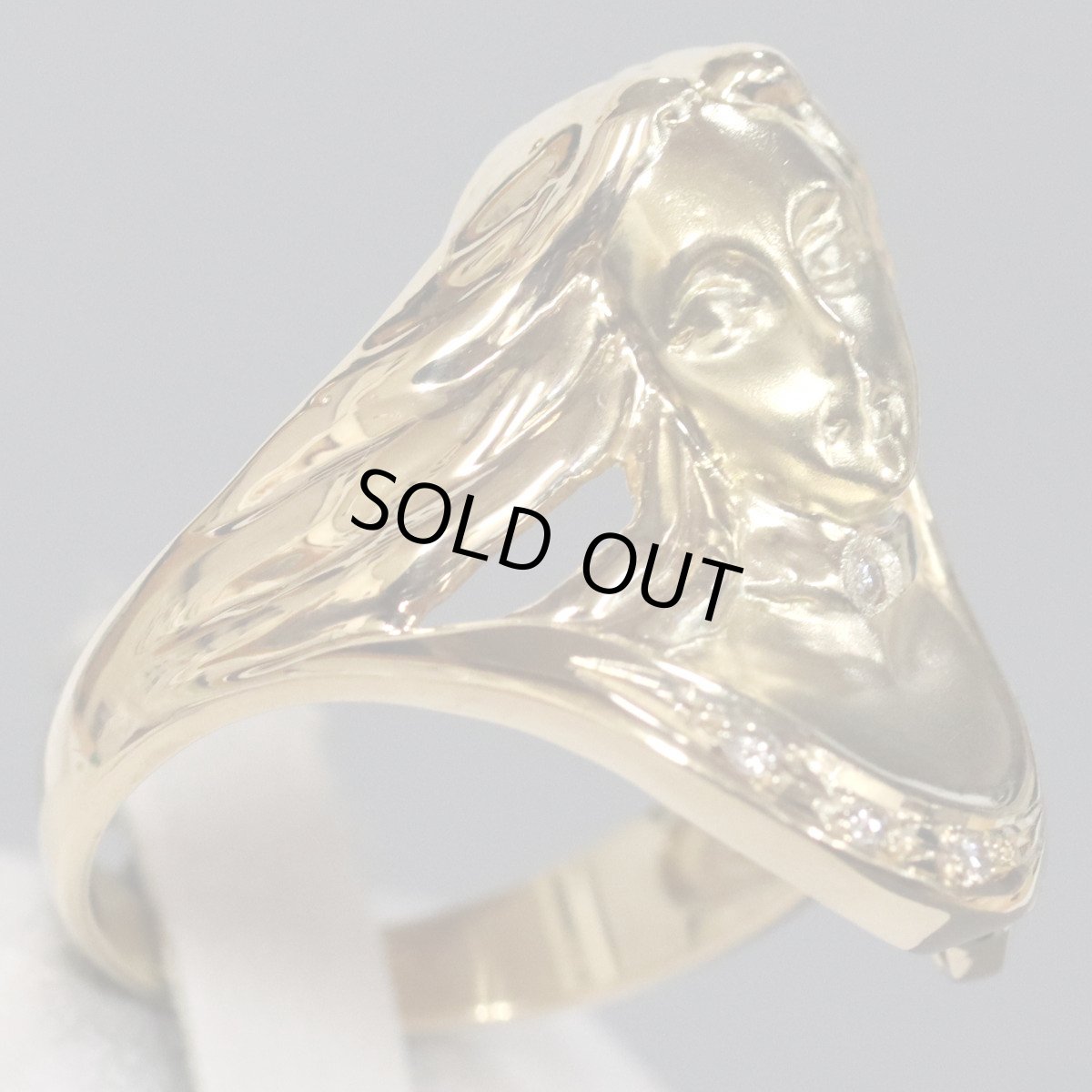画像4: K18リング 5.9g #15 女性モチーフ (4)