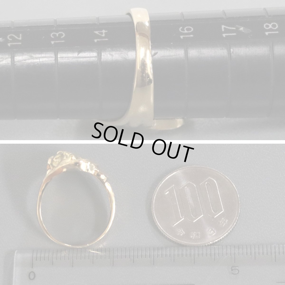 画像8: K18リング 5.9g #15 女性モチーフ (8)