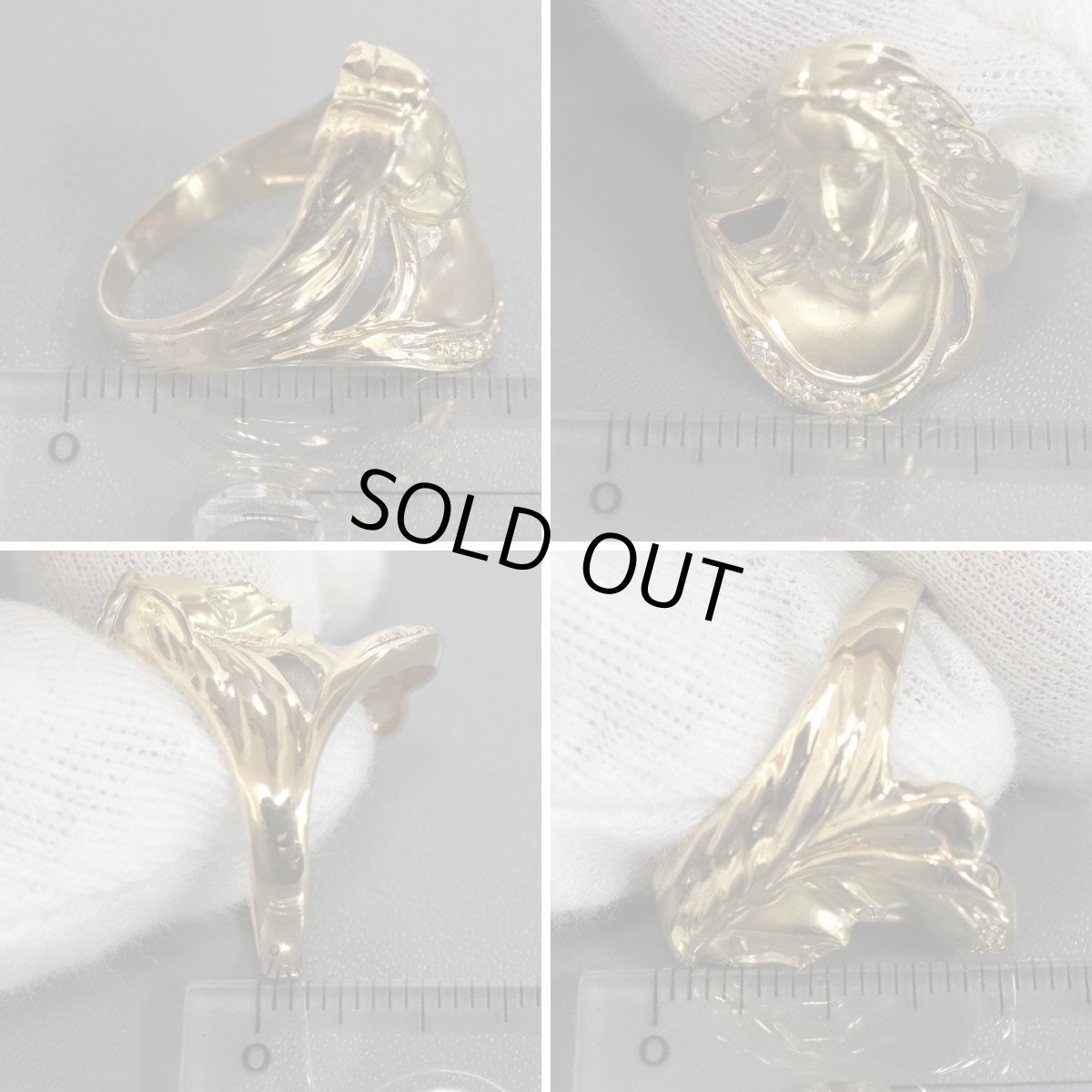画像9: K18リング 5.9g #15 女性モチーフ (9)