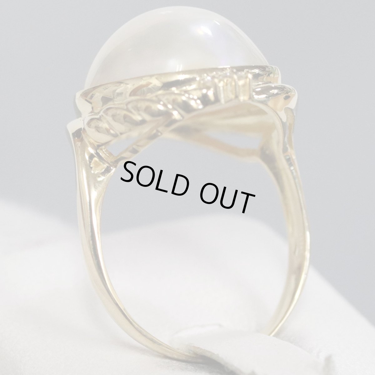 画像5: K18マベパールダイヤモンドリング D0.06 8.2g #16 (5)