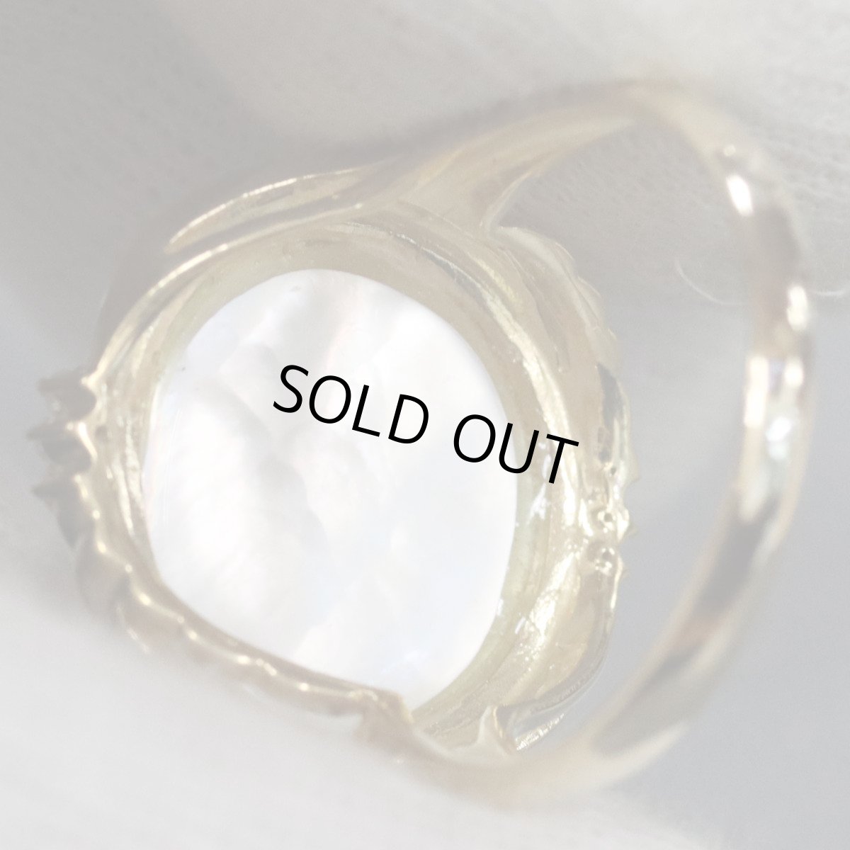 画像6: K18マベパールダイヤモンドリング D0.06 8.2g #16 (6)