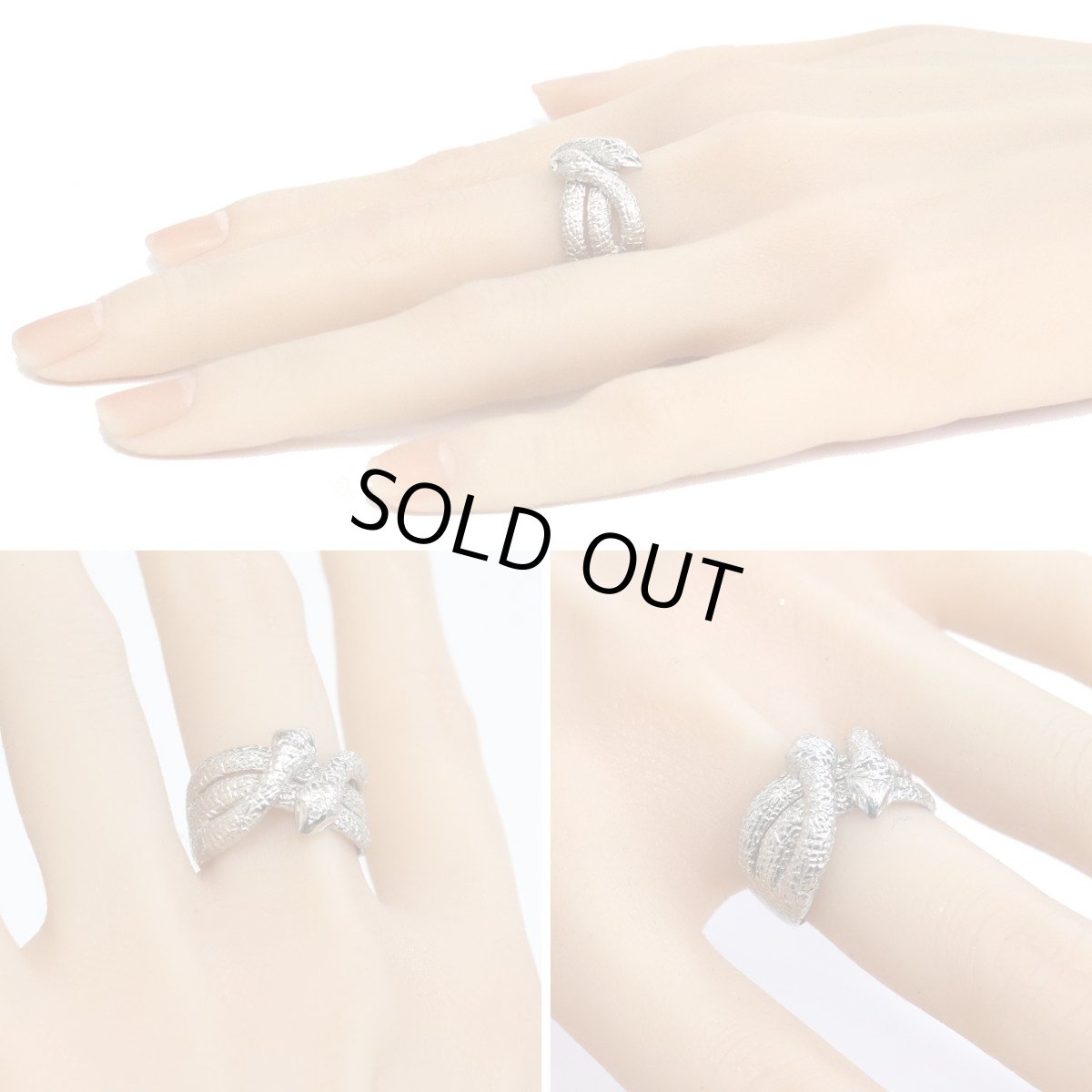 画像10: Pt900リング 0.01 10.4g #16 蛇モチーフ (10)