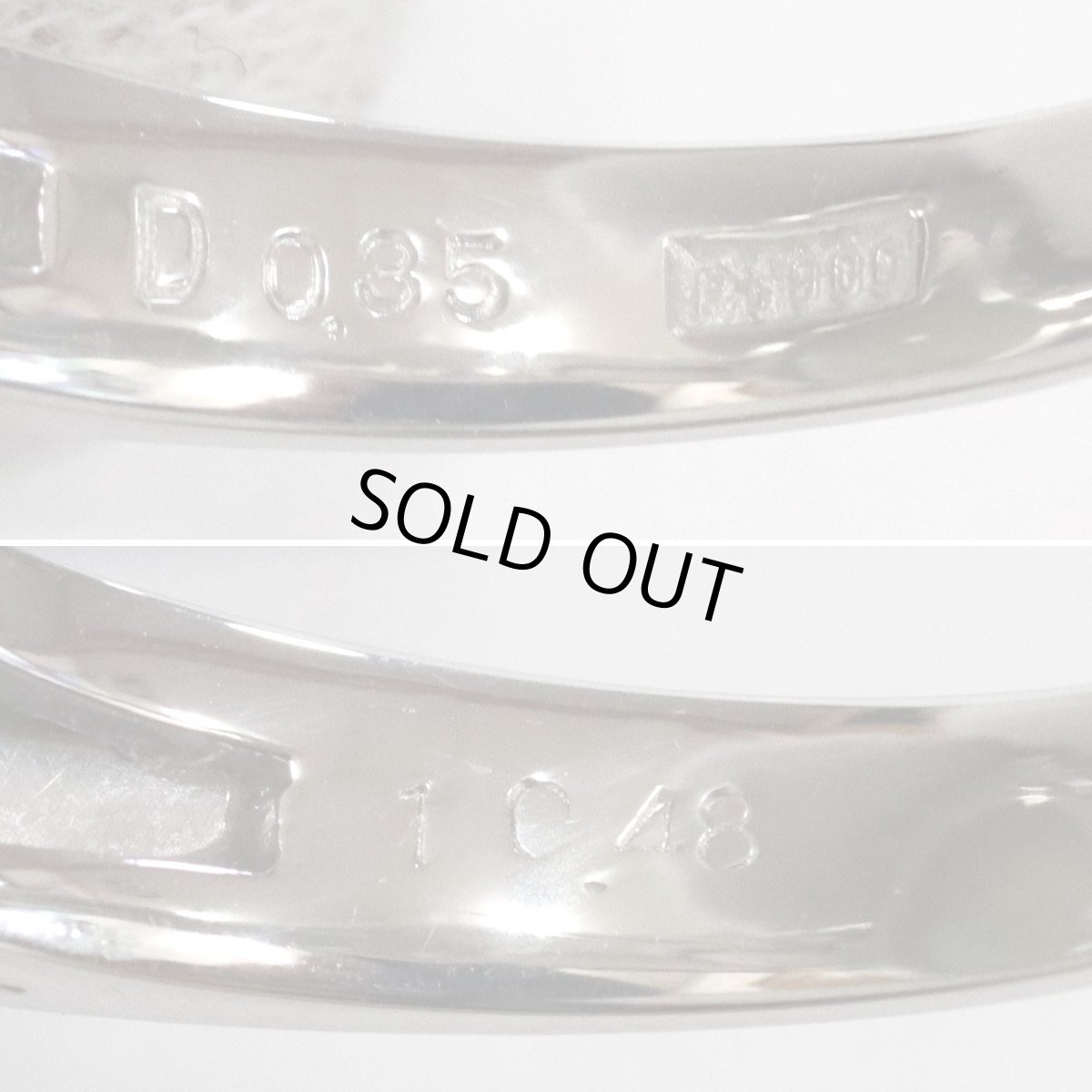 画像7: Pt900ホワイトオパールダイヤモンドリング O10.48 D0.35 10.9g #16 (7)