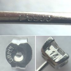 画像8: Pt900/K14WGダイヤモンドピアス D0.14×2 0.9g (8)