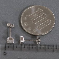 画像9: Pt900/K14WGダイヤモンドピアス D0.14×2 0.9g (9)