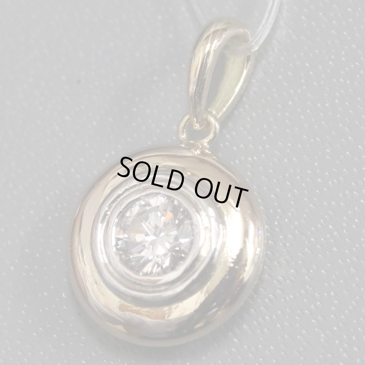 画像1: K18/Ptダイヤモンドペンダントトップ D0.384 3.7g (1)