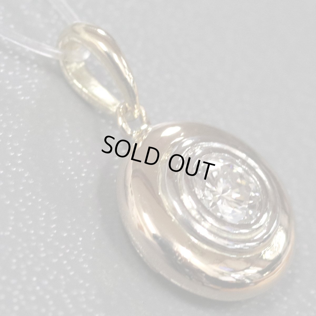 画像2: K18/Ptダイヤモンドペンダントトップ D0.384 3.7g (2)