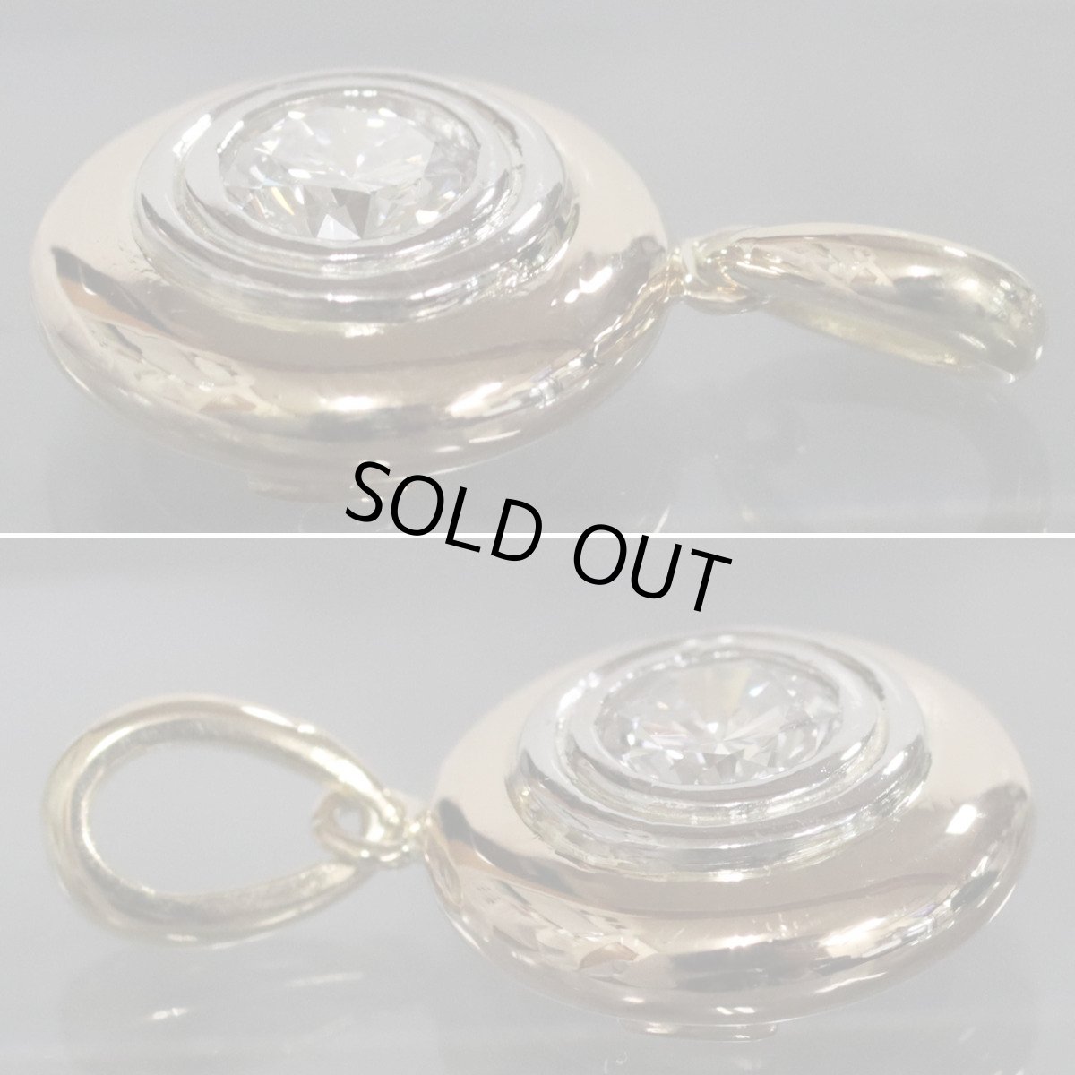 画像4: K18/Ptダイヤモンドペンダントトップ D0.384 3.7g (4)