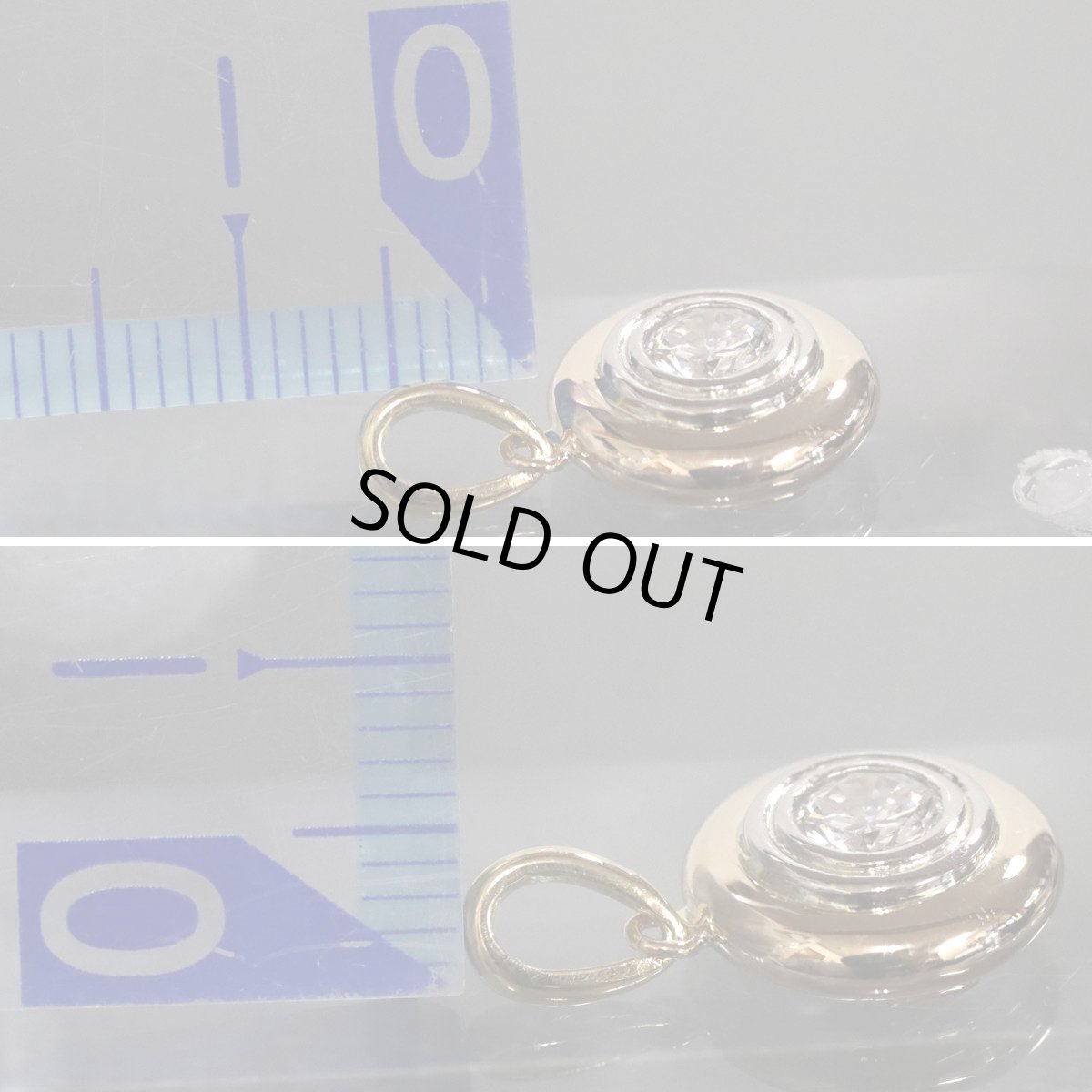 画像6: K18/Ptダイヤモンドペンダントトップ D0.384 3.7g (6)