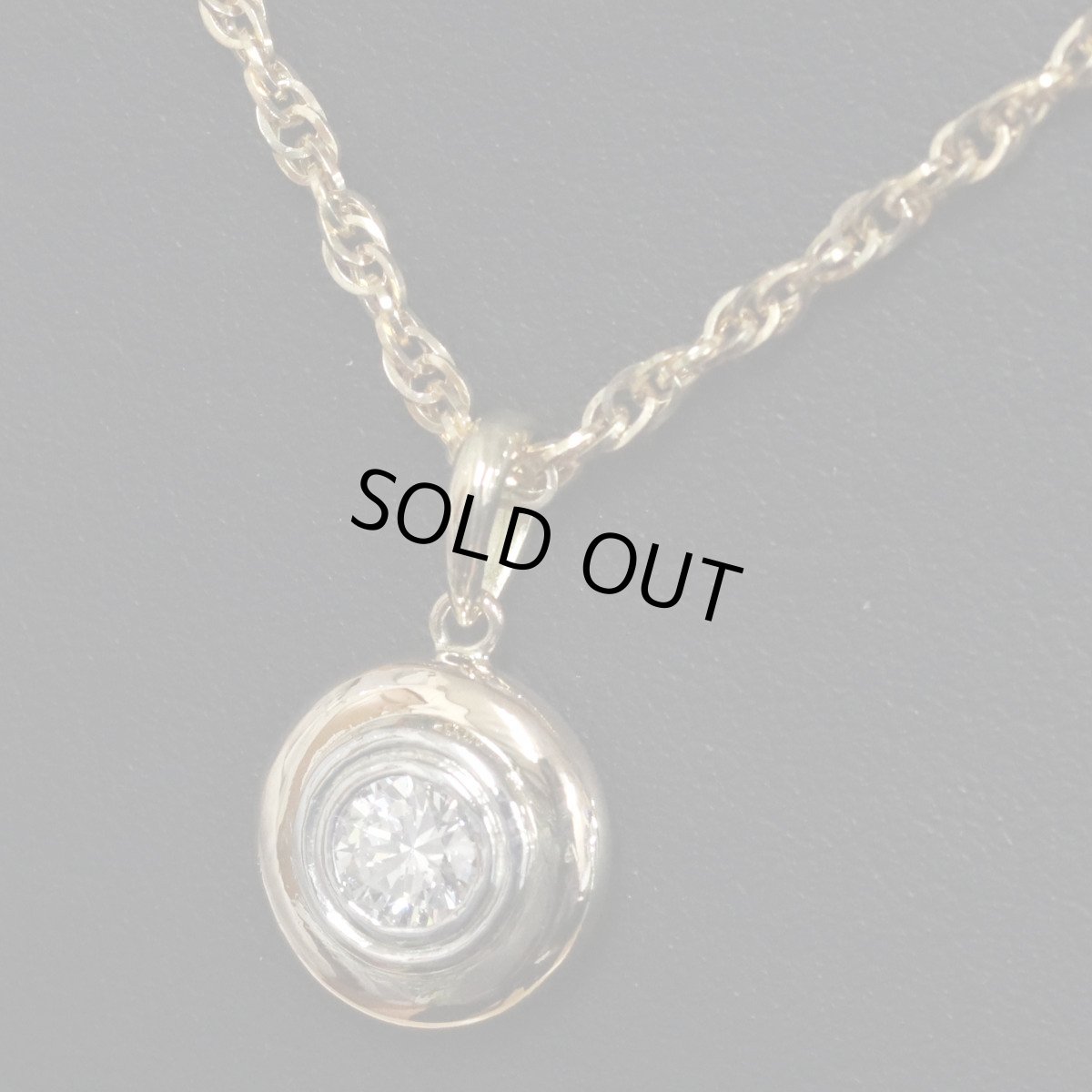 画像8: K18/Ptダイヤモンドペンダントトップ D0.384 3.7g (8)